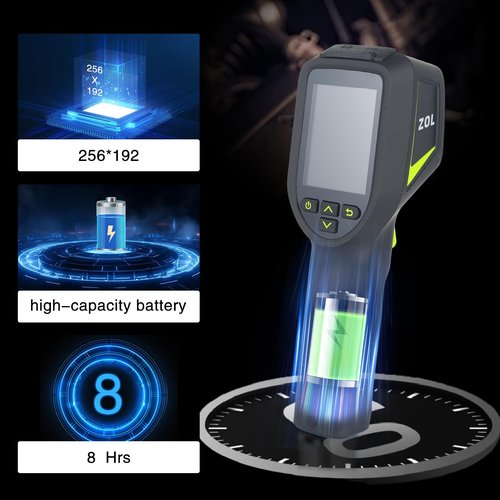 Thermal Imaging Camera, 256 x 192 IR High Resolution Handheld Infrared Camera with Dual-Light Fusion, PC Analysis Supported.