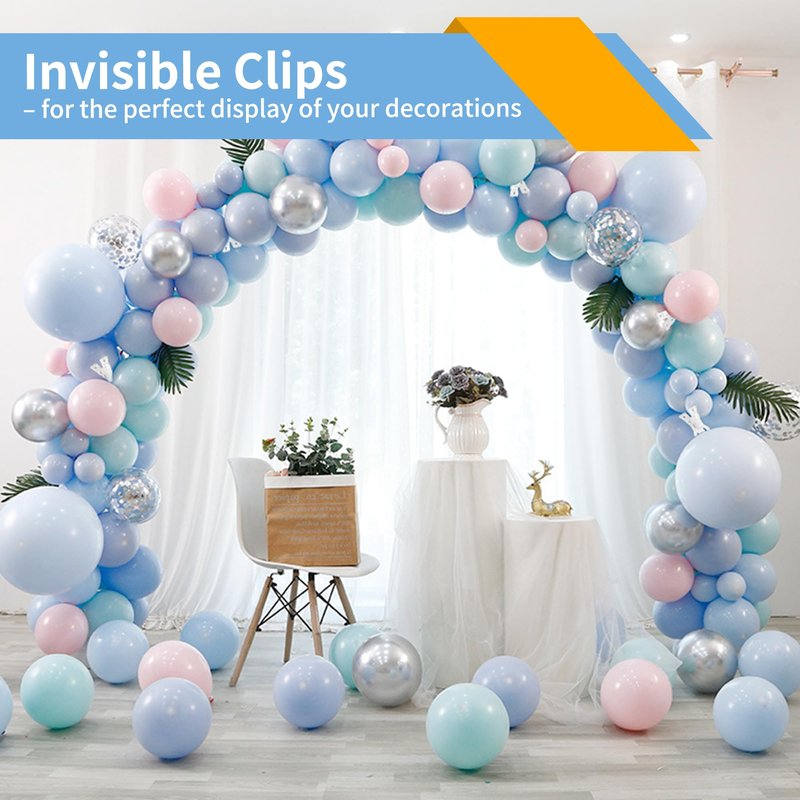PUGPIU 12 Pack Balloon Arch Clips for Backdrop | Plastic Transparent Spring Clamps | 3.5 Inch Heavy Duty Clip for Backdrop Stand | Birthday Wedding Decoration | Photography Studio | Crafts | Clothing