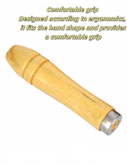 luvilly10 Pack Wooden File Handle, Strong Metal Collars Medium Handle Large Handle, Ergonomic Handles for Drill/Crafting