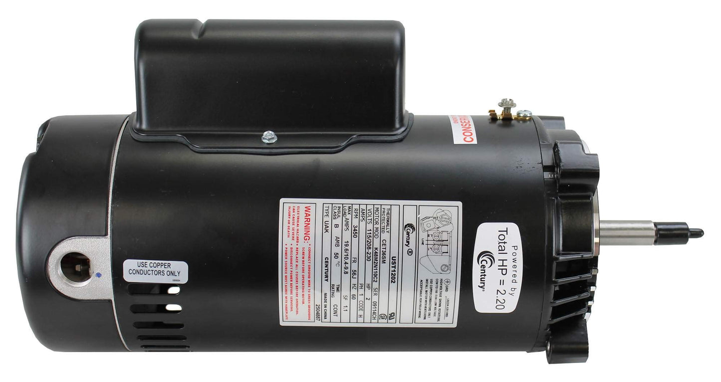 Century Electric UST1202 2-Horsepower Up-Rated Round Flange Replacement Motor (Formerly A.O. Smith)