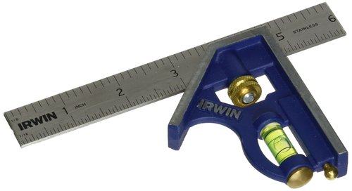 IRWIN Tools Combination Square, Metal-Body, 6-Inch (1794468), Blue