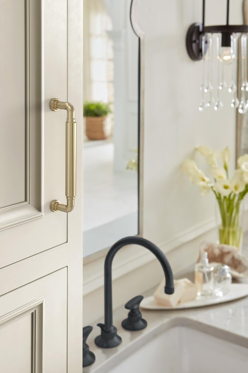 Amerock Coble 5-1/16 inch (128mm) Center-to-Center Golden Champagne Cabinet Pull, BP37663BBZ
