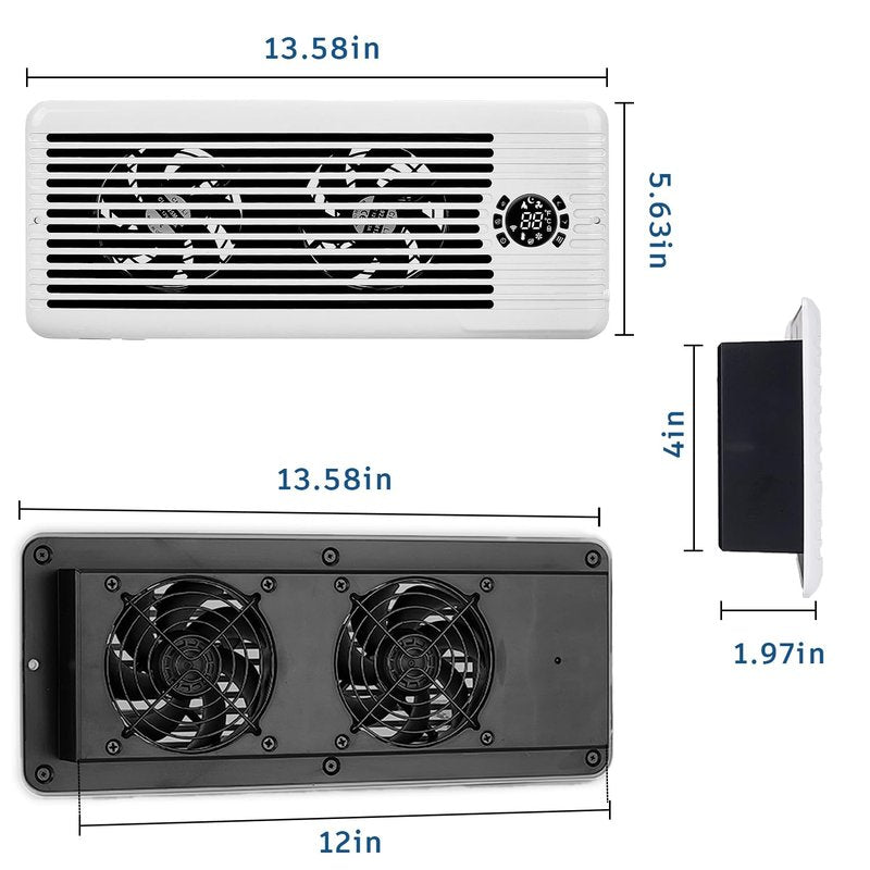 TMYICE Register Booster Fan for 4" x 12" Register Holes, Smart AC Vent Booster Fans Improves Heating & Cooling with Remote and Thermostat Control,10-Speed Quiet Vents Fan for Floor Ceiling