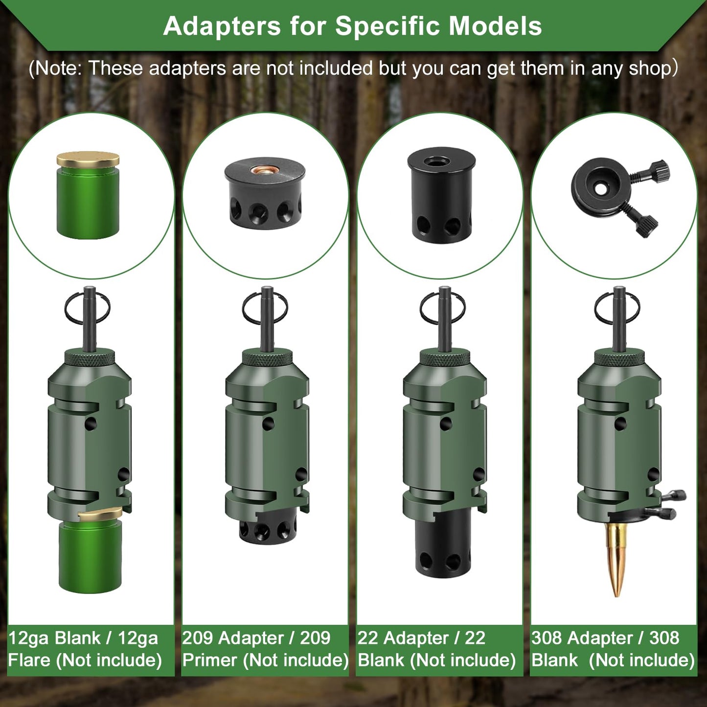 Perimeter Trip Alarm,12 Gauge Camping Trip Wire Alarm Device with 4pcs Screws,Early Warning Security System for Outdoor and Property Safety/Bear Deterrent -Dark Green (Adapter Not Included