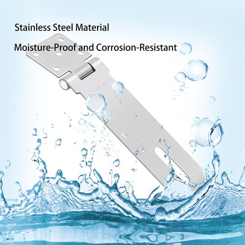 Tanbupu 2Pcs Door Locks Hasp Latch,5 Inch 304 Stainless Steel Safety Packlock Clasp Hasp Lock Latch,Hinge Lock Padlock with Screws for Gates,Doors,Cabinets, Closets and More