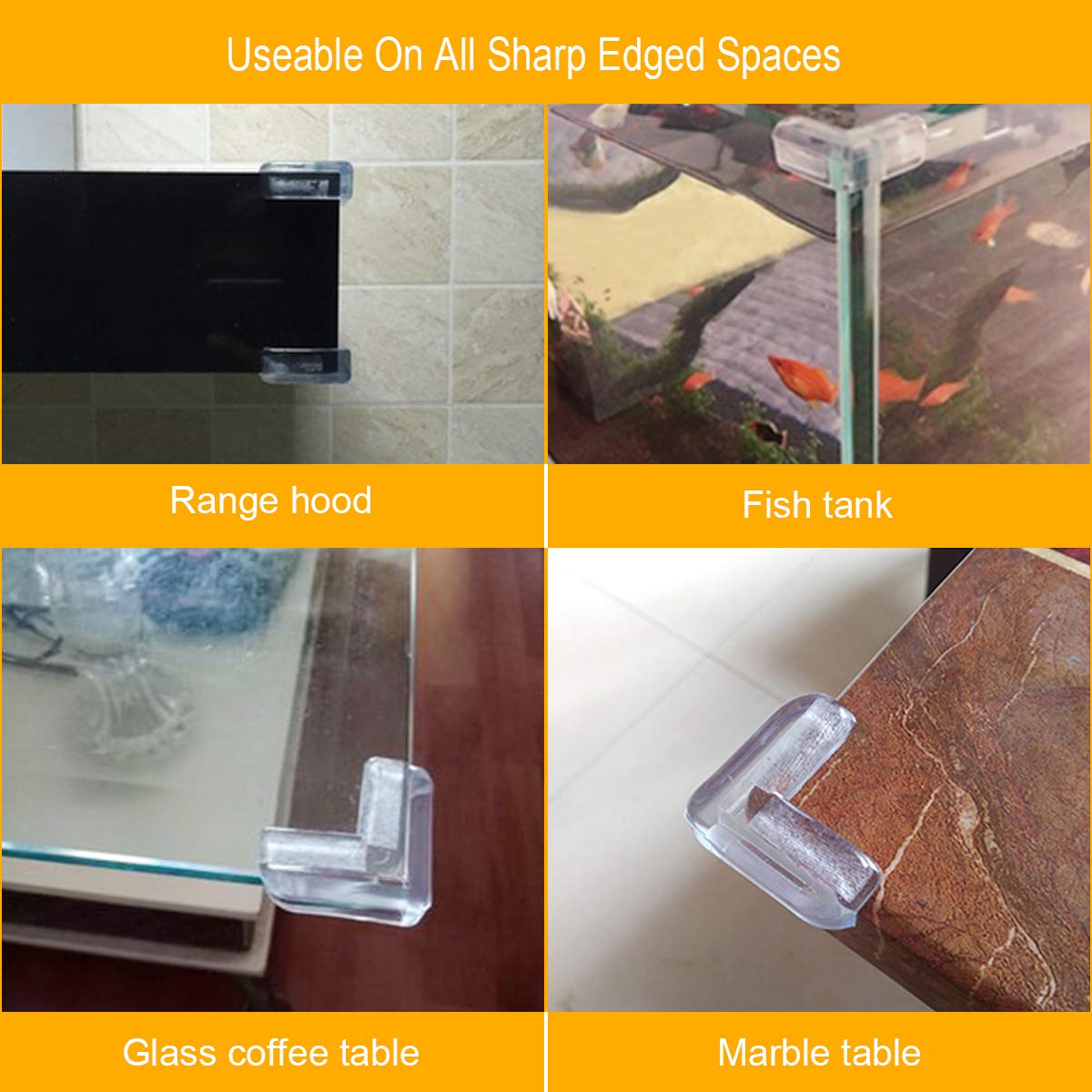 LOMILY Clear Corner Guards(12 Pack),Table Corner Protectors,Clear Edge Safety Bumpers,High Resistant Adhesive Gel,Corner Protector for Baby,Kids,Furniture,Cabinet,Glass,Coffee Table,ect.