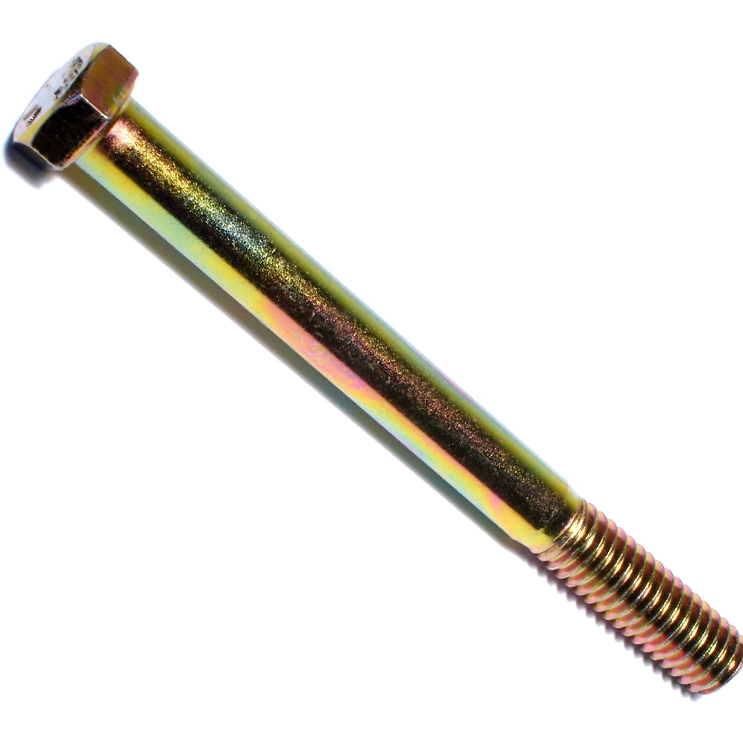 3/8-24 x 1 1/2 Hex Cap Screws Grade 8 Fine, Yellow Zinc - Pack of 10