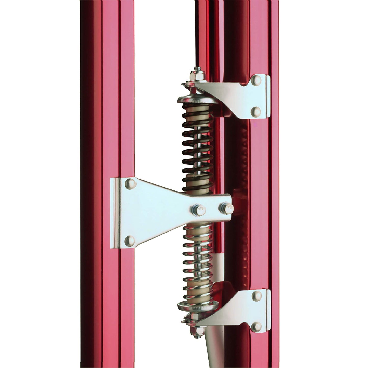 Drywall Stilts - 18-30-inch Aluminum Spring Loaded Stilts with A Locking Heel Strap for Construction, Painting, and Finishing by Pentagon Tools (Red)