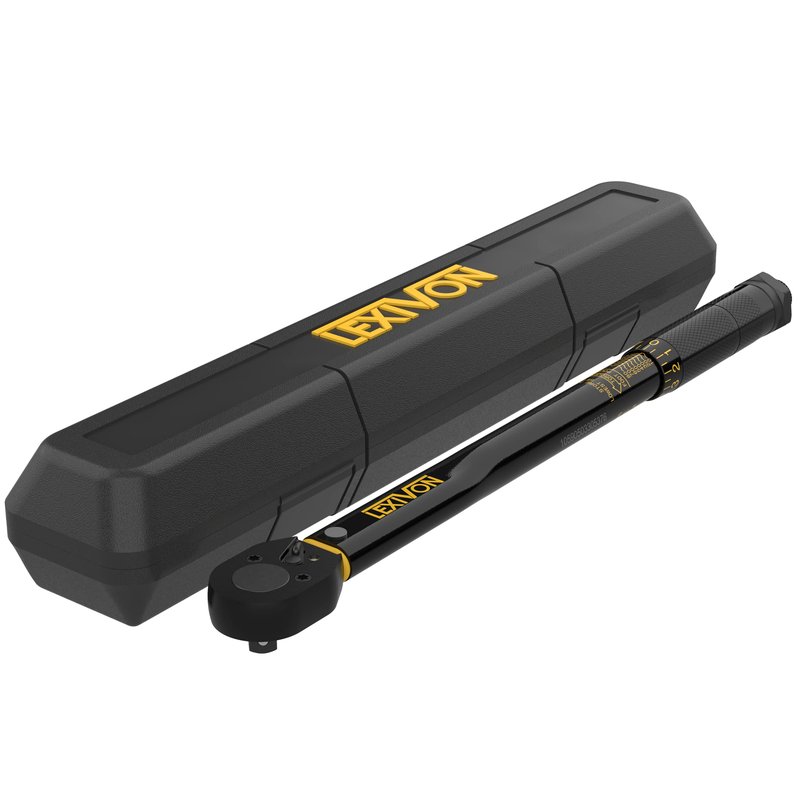 LEXIVON 3/8-Inch Drive Click Torque Wrench 10~80 Ft-Lb/13.6~108.5 Nm (LX-182)