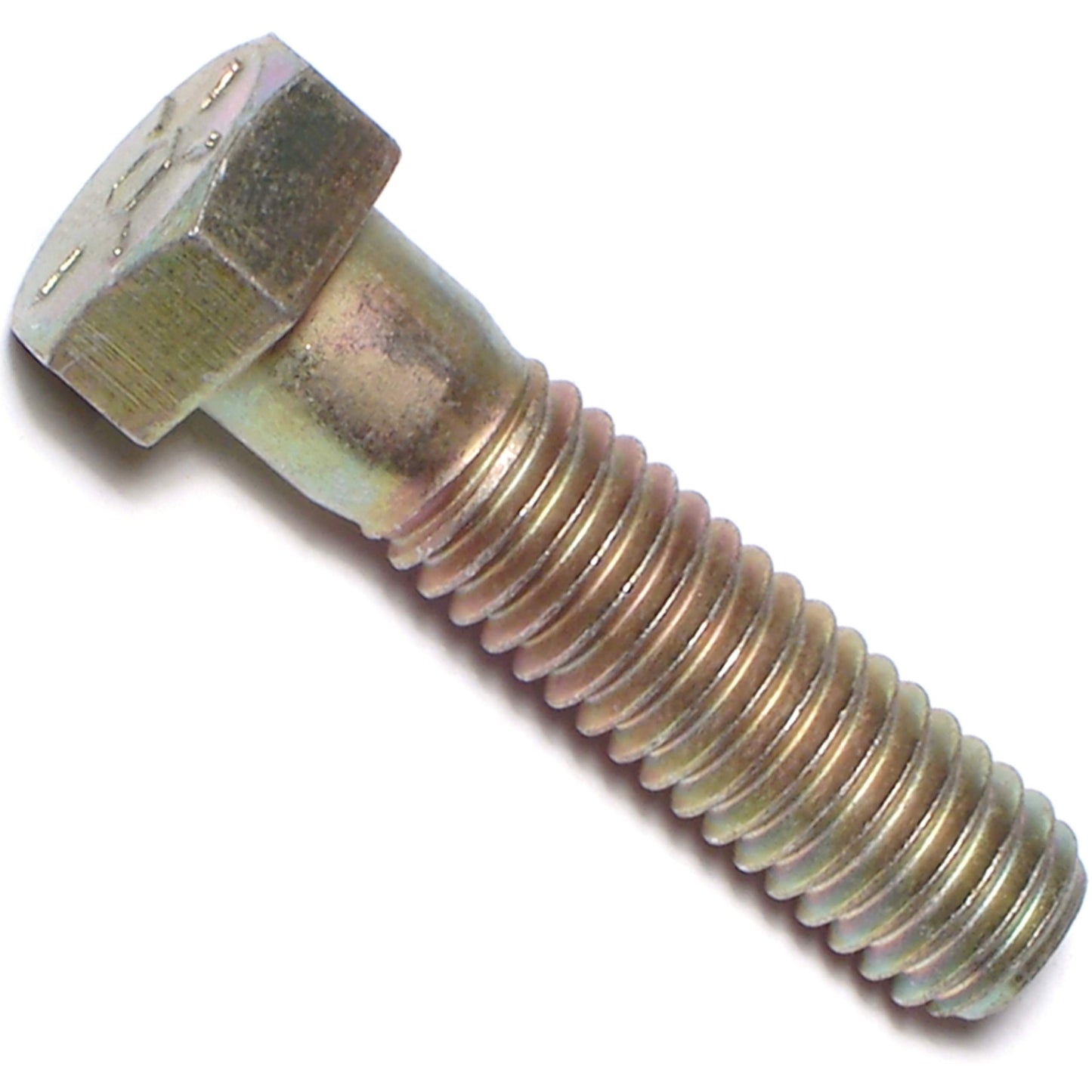 3/8-24 x 1 1/2 Hex Cap Screws Grade 8 Fine, Yellow Zinc - Pack of 10