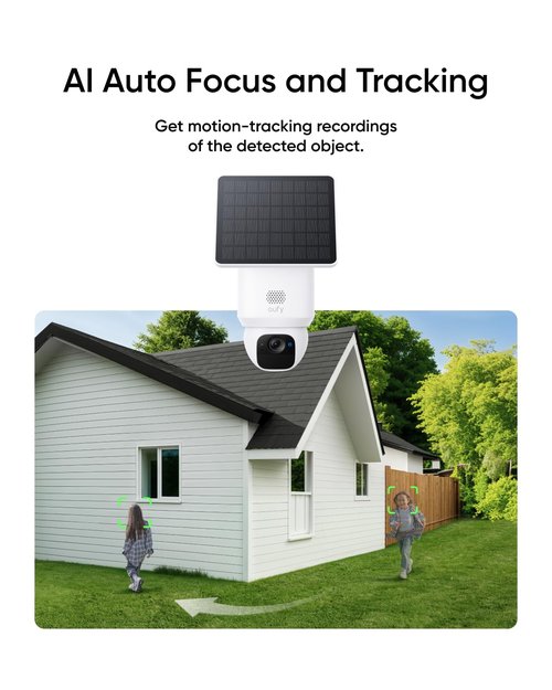 eufy Security SoloCam E30, Security Cameras Wireless Outdoor, Solar Camera Outdoor Wireless, 360° Pan, AI Tracking, 2K Clarity, HomeBase S380 Compatible, No Monthly Fee