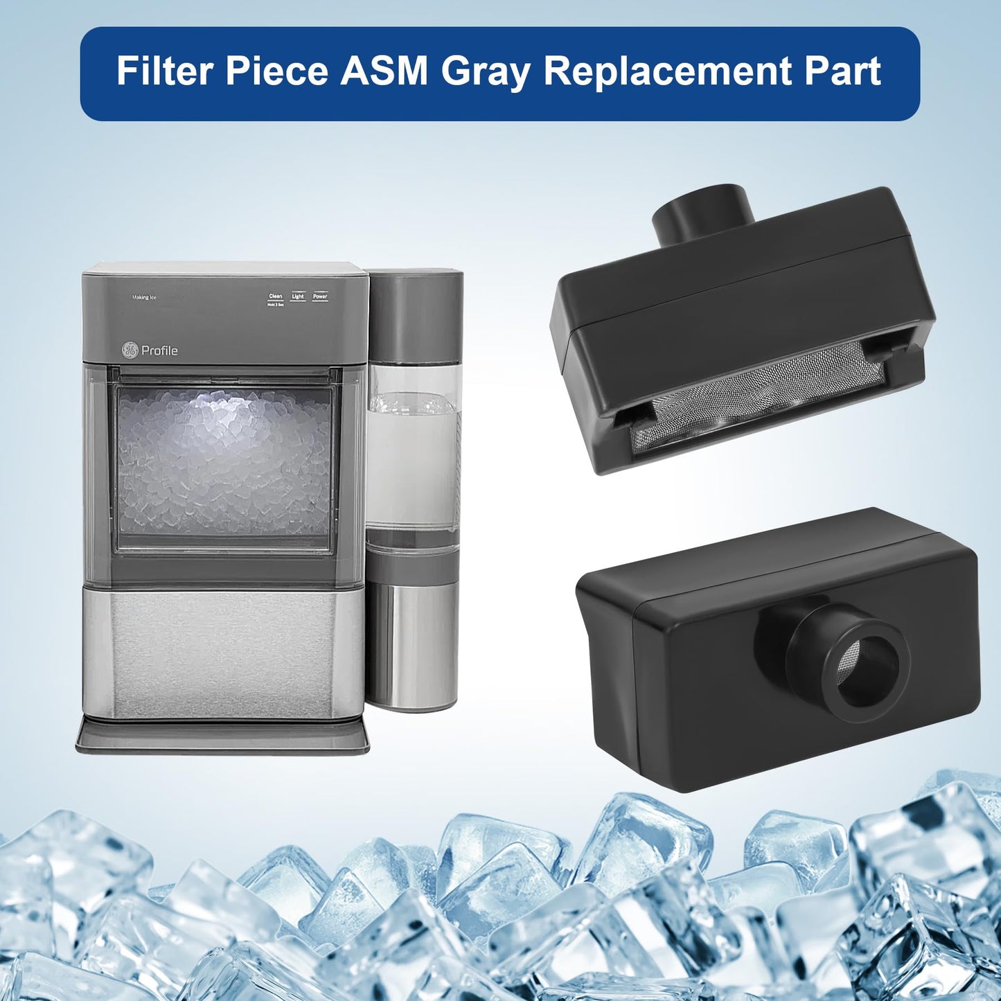 Upgraded Filter Piece Replacement Parts 1PC Fits GE Profile Opal Ice Maker 1.0 and 2.0 OPAL01GENSS,OPAL01GENKT etc