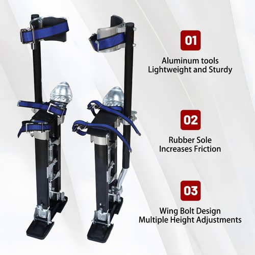 findmall 15-23 Inch Drywall Stilts Grade Adjustable Auminum Tool Stilt for Painting or Cleaning