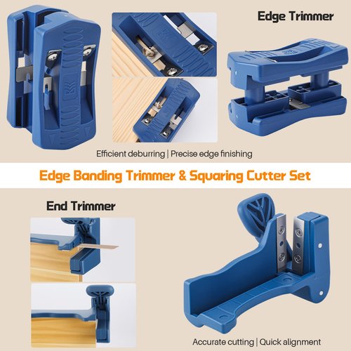 Helivivfy Edge Bander Woodworking Edge Banding Machine,110V Portable 2000W Edge Bander for Straight & Curved Edges, with Temperature Control