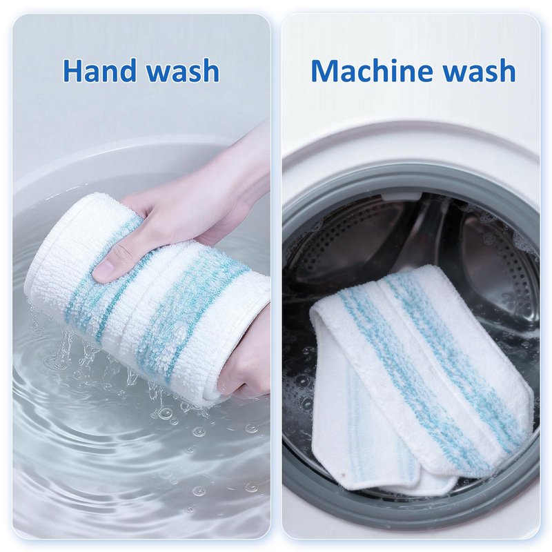 Jikefa 4 Pack Mop Replacement Pads: Compatible with O Ceda H2prO Flat Mop System, Microfiber Mo p Head Replacements, Flat Floor Mop, Washable & Reusable Pad Refills