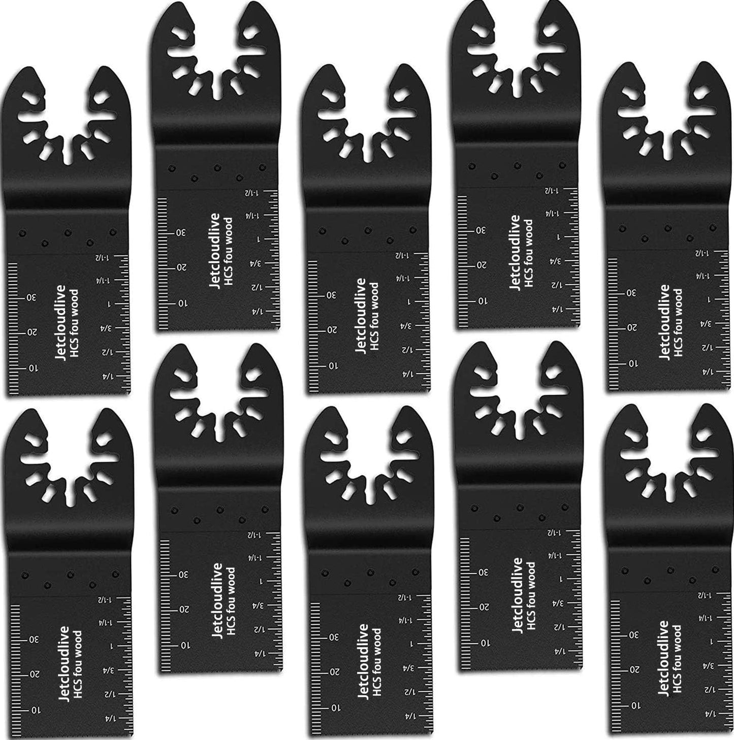 10Pcs Oscillating Saw Blades, High Carbon Steel Multitool Blades, Universal Oscillating Tool Blades, Professional Fast Cutting for Wood Metal Plastics