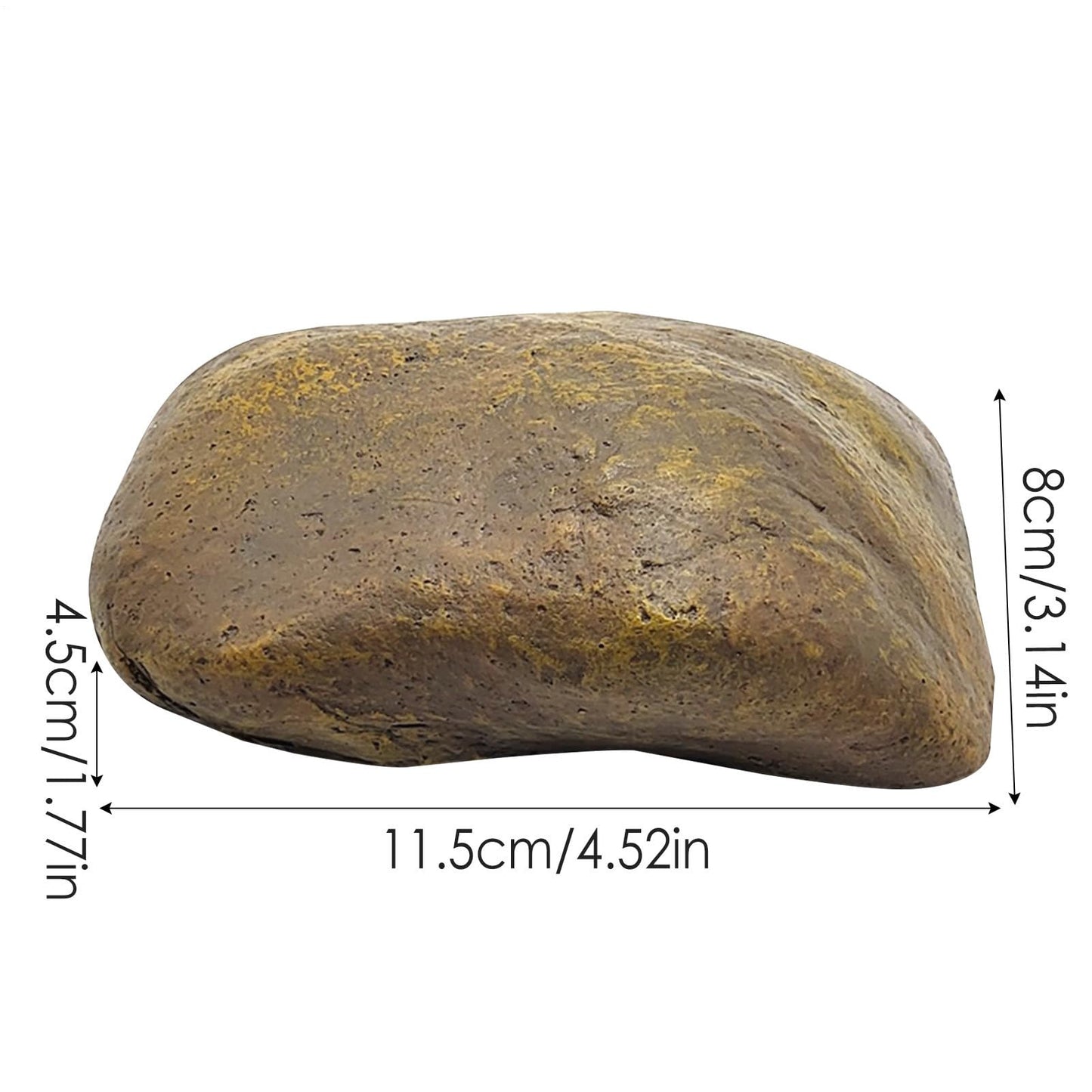 Hide A Key Rock - Waterproof Secret Outdoor Key Holder Safe Box, Resin Waterproof Dustproof Lock Simulated Hider for Outside Yard Friends Relatives