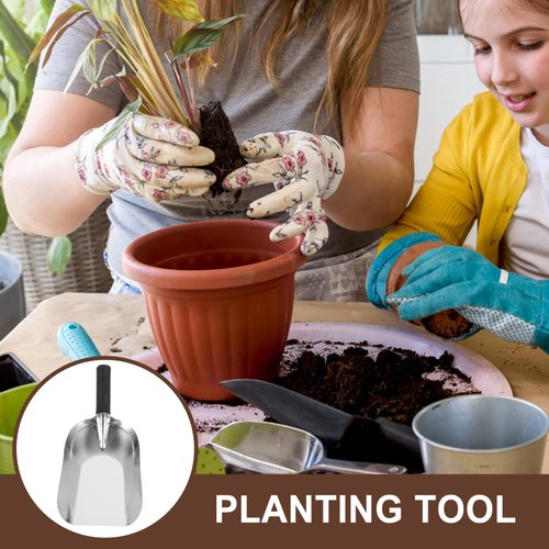 YARNOW Stainless Steel Garden Shovel, Multi-Functional Hand Trowel for Digging, Transplanting, and Fertilizing, 11 X 4.3 Inch, Ergonomic Handle, Lightweight and Portable for Gardening
