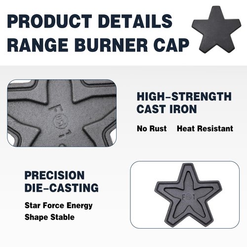 00645414 Cosamatcozon Upgraded Range Burner Cap - Compatible with Some Bosch and Thermador Gas Cooktops