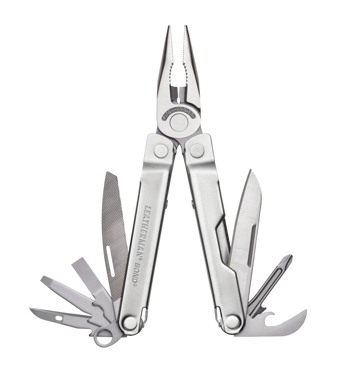 LEATHERMAN, Bond Multitool, Stainless Steel EDC Tool with 420HC Blade and Nylon Sheath