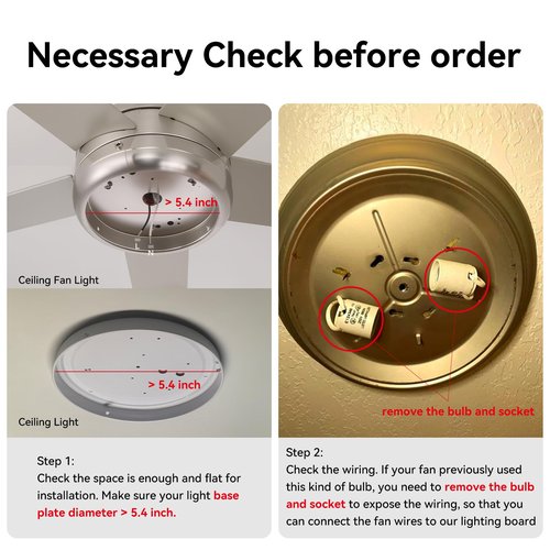 4.92" Ceiling Fan LED Light Replacement, LED Retrofit Light Kit for Ceiling Fan and Flush Mount Ceiling Light, 18W 3CCT 3000K 4000K 6000K 1500LM PCB Panel, Magnetic or Screw Easy Installation