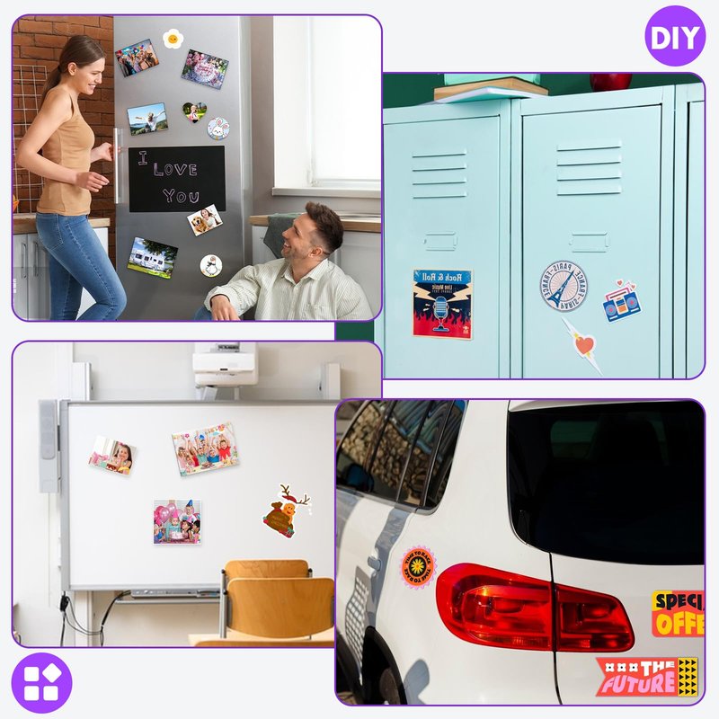 DIYMAG Printable Magnetic Sheets, 8Pcs 8.5 x 11 Inch Flexible Magnet Sheets Matte Non Adhesive Magnetic Paper for Inkjet Printer Photo DIY Crafts