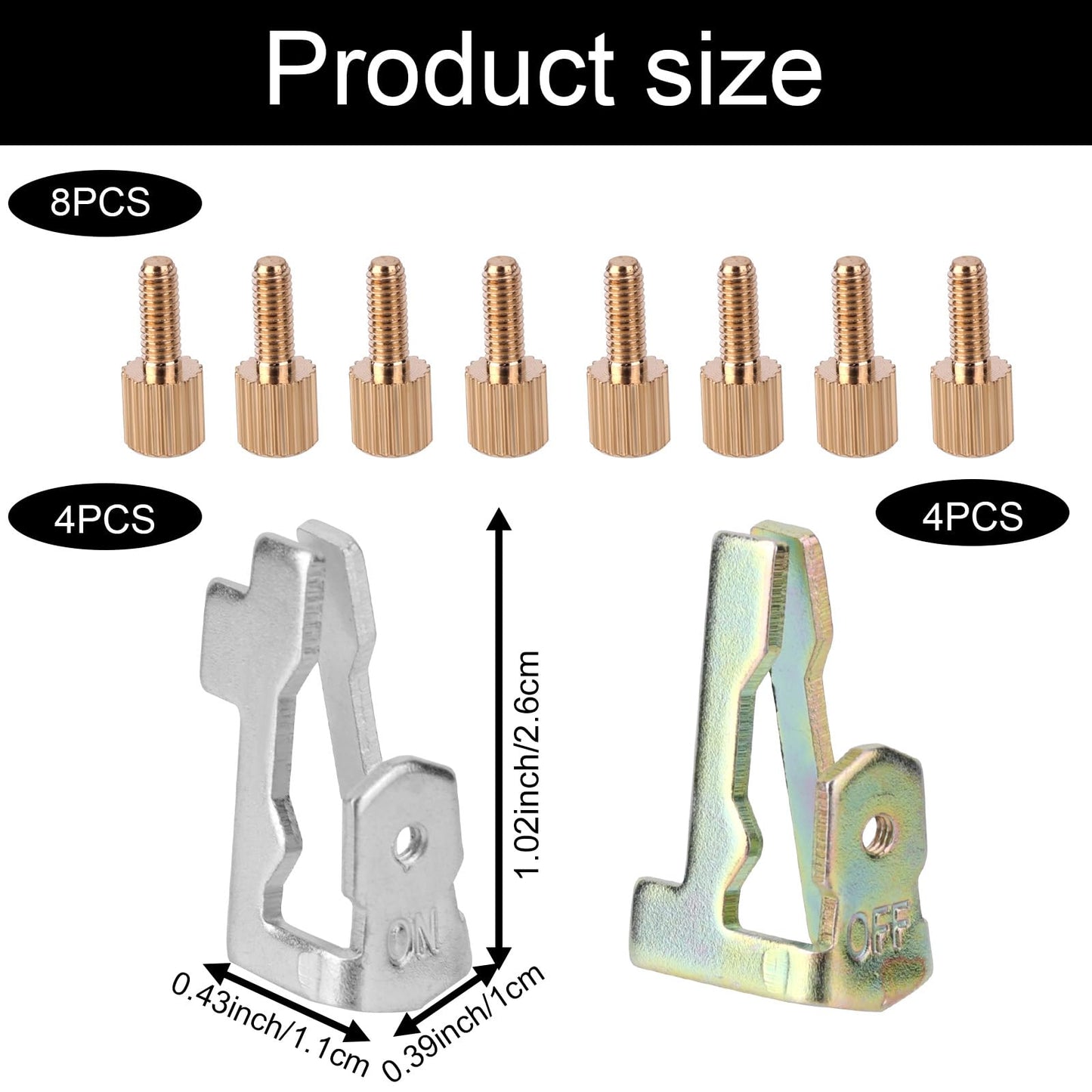 8pcs 156T1978A Time Switch Replacement Trippers Kit, Pool Timer On Off Clips with Copper Nails Compatible with Intermatic T100 Series Clock Dial Trippers Timers