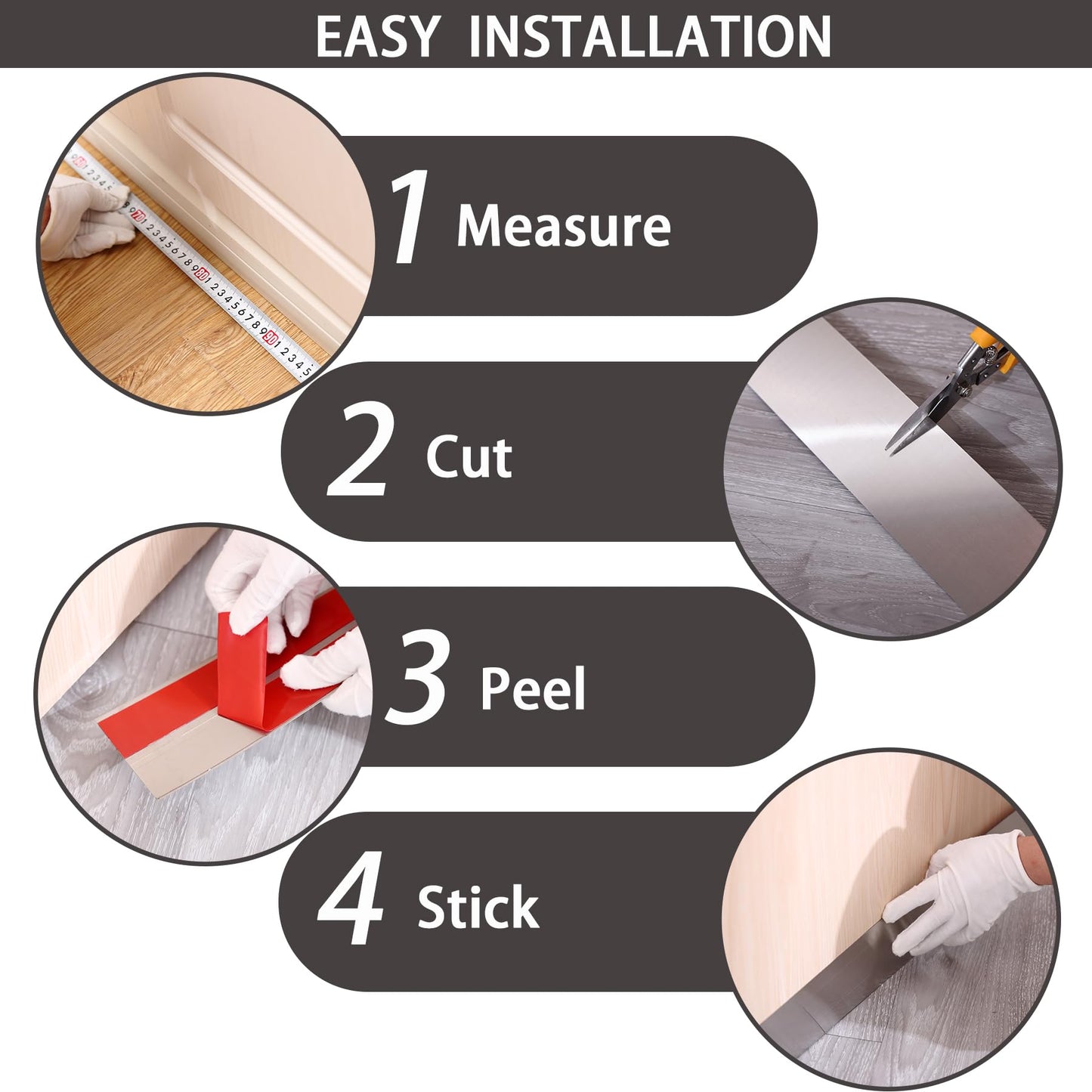 Lunghaa Metal Kick Plate, Self-Adhesive Kickplate, Baseboard Molding Trim, Anti-Scratch Base Cover for Wall, Door, Kitchen Cupboard Protection (9.8FT x 3.9IN, Brushed Gold)