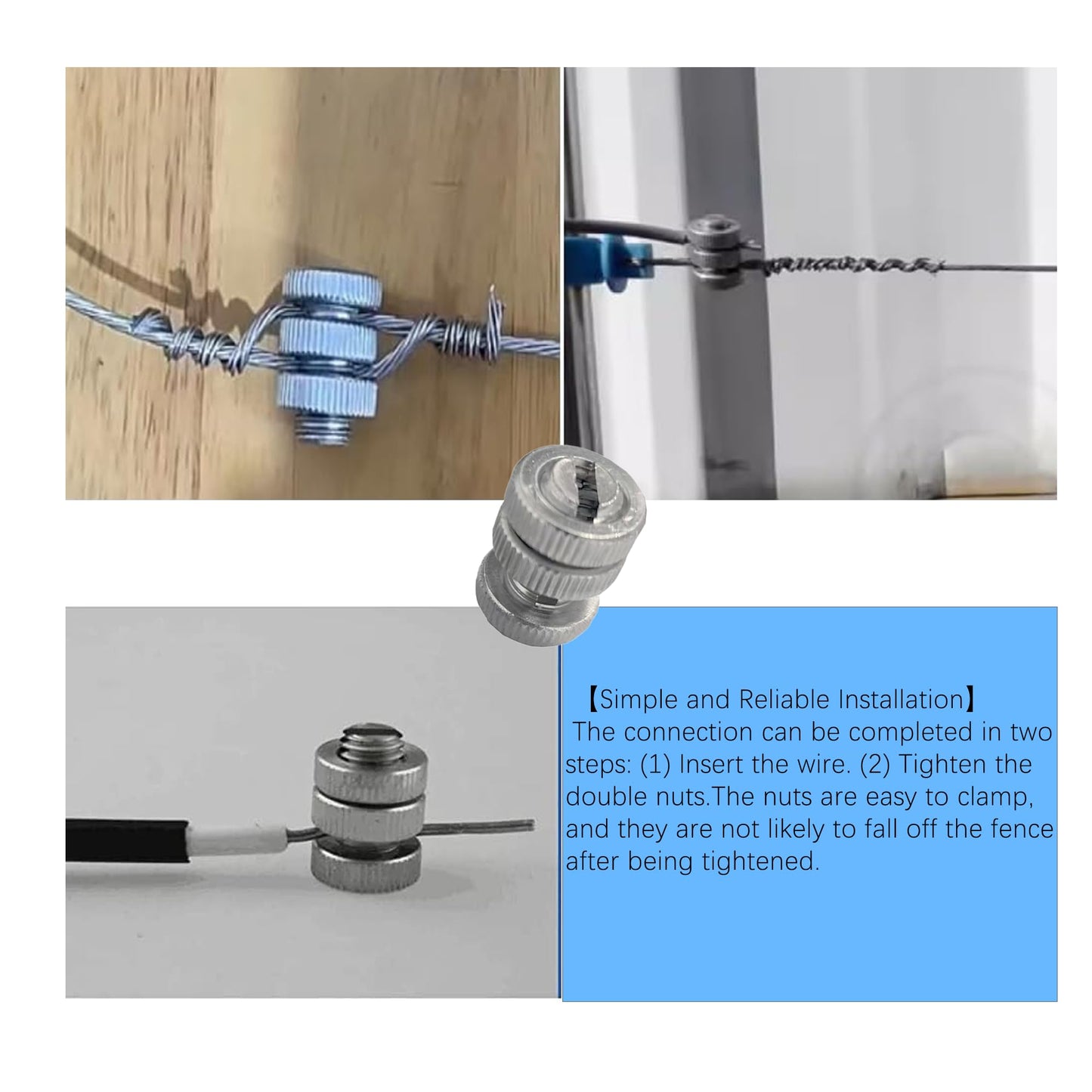 Split Bolt Joint Clamp Wire Connectors - 10 Pack Aluminum Clamps with Grip Teeth for 12-17 Gauge Bare Wires。