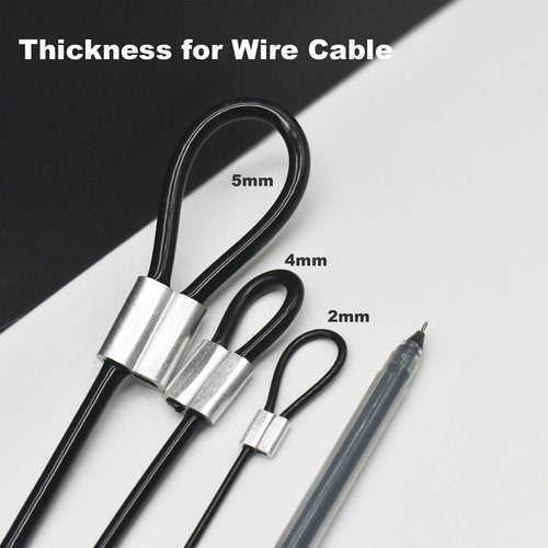 Floyutin 10 Pcs 5mm Wire 12 inch Vinyl Coated Stainless Steel Cable with Loops Short Wire Rope Lanyard Lock Security Chain Link for Outdoor Gates, Black(5mm x 12 inch)