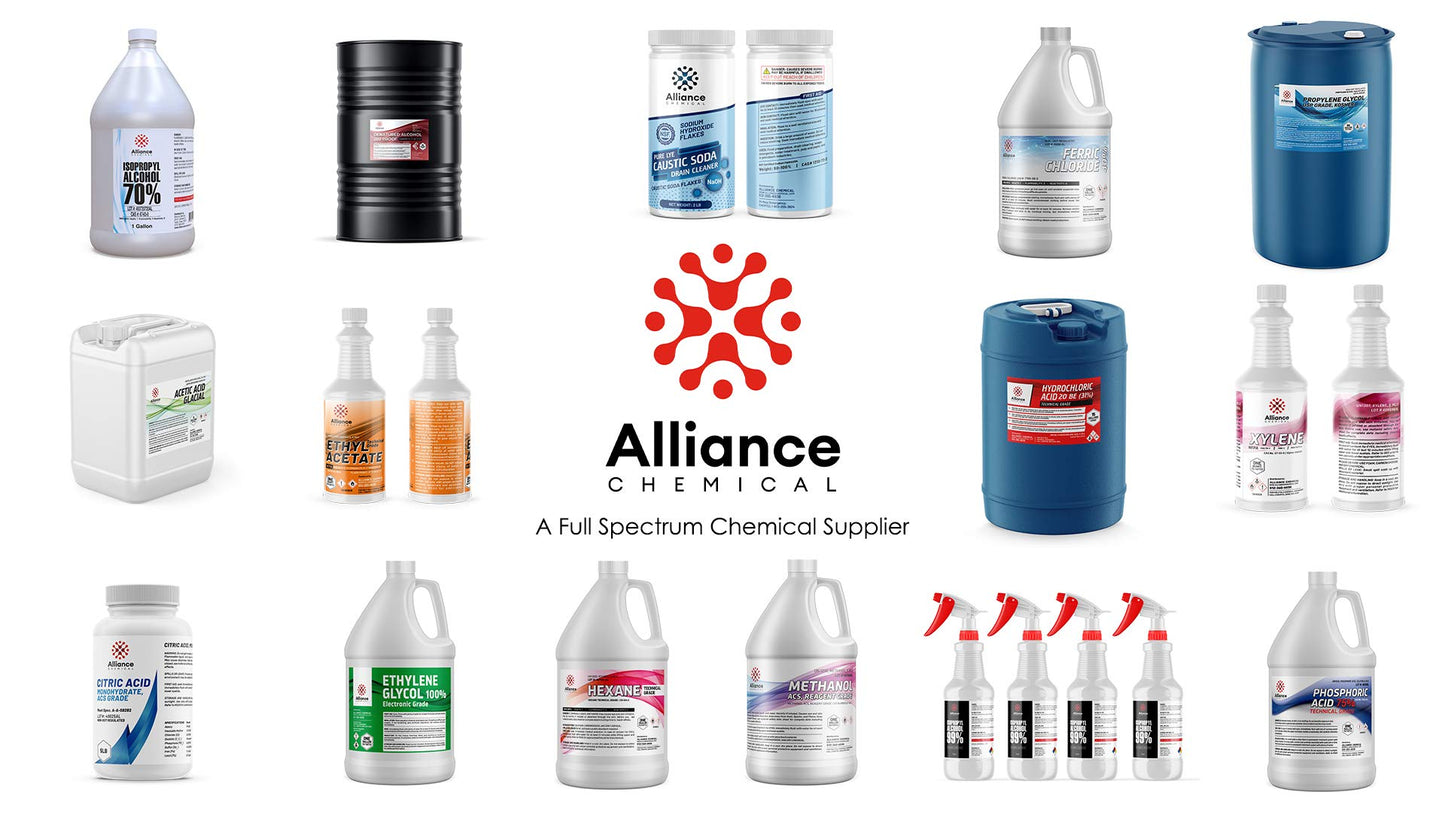 Ethyl Acetate - Technical Grade - 1 Quart - 32 FL Oz - Paints, Varnishes, Lacquers, Extraction, Cleaning, and Perfumes - Domestically Sourced - Made in America - Alliance Chemical