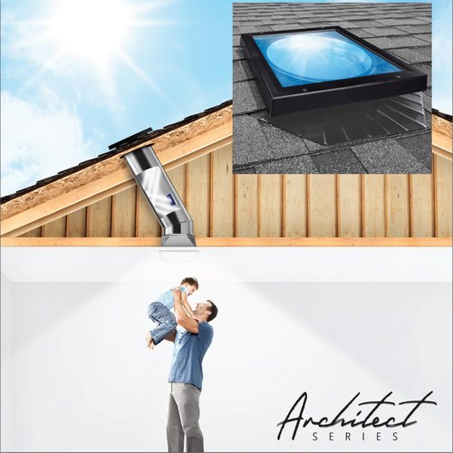 Solatube 290 DS LP 14-inch Low Profile Tubular Skylight DIY Kit - Natural Daylighting for Kitchen, Bathroom, Garage
