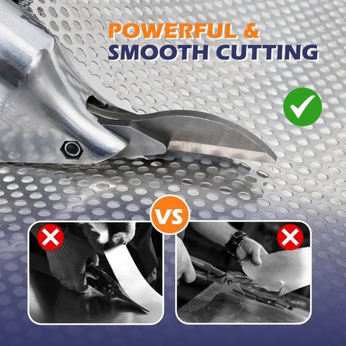 VLOXO Drill Metal Shear Attachment, Shear Metal Cutter with 360-Degree Pivoting Head Cordless Electric Drill Attachment Professional Metal Cutting Tool for Cuts Iron Sheet Aluminum and Copper