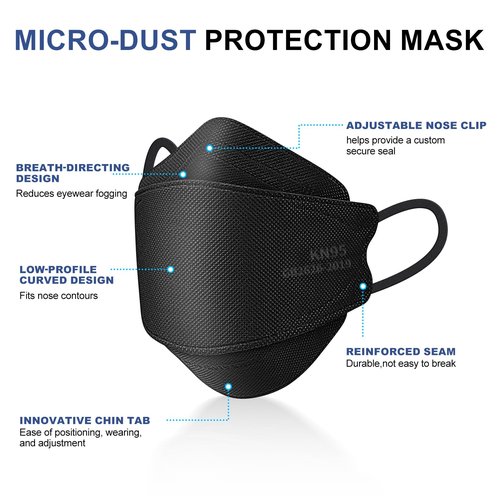 KN95 Face Mask Disposable Adults - 100 Pack 5 Layer Protection Adjustable KN95 Mask Breathable Comfortable Respirator Women Men KN95 Face Mask Individually Wrapped