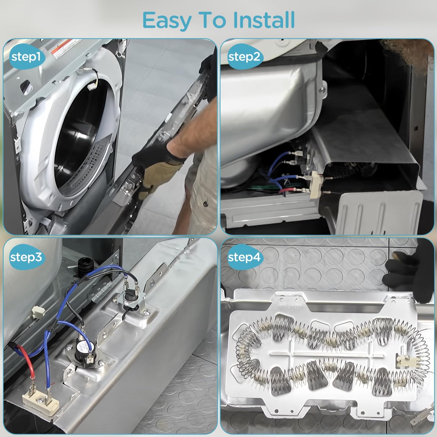 Dryer Heating Element Kit for sam sung DV405ETPASU/AA DV220AEW/XAA DV330AEW/XAA DVE45N5300V/A3 DV365ETBGWR/A3 DV36J4000EW/A3 DV395ETPASU/A1 DV393ETPAWR/A1 DVE45N5300W/A3 DV42H5400EF DVE50T5300C/A3