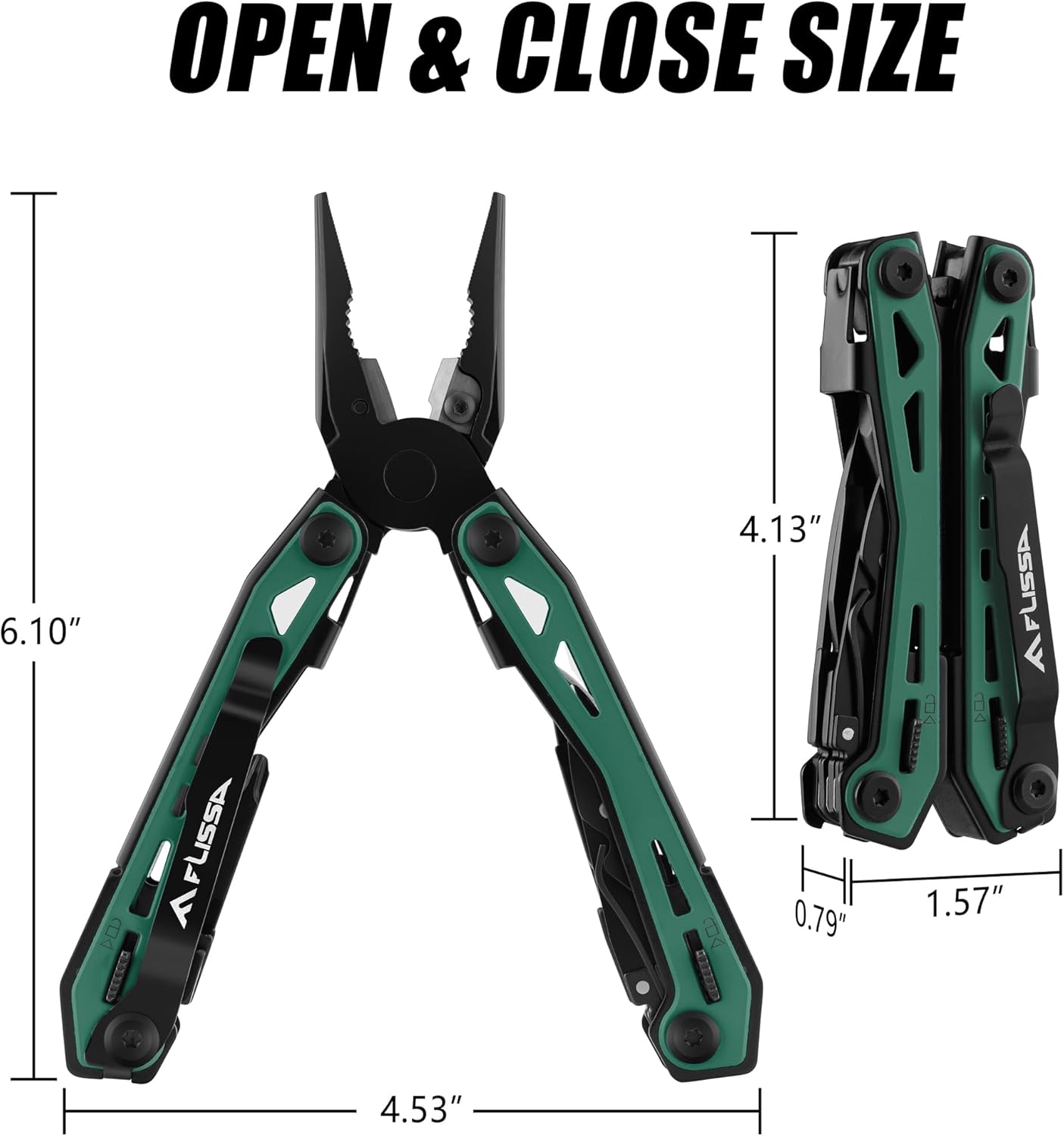 FLISSA 16-in-1 Pink Multi Tool Pliers, Gift for Father, Stainless Steel EDC Multitool with Pocket Knife, Belt Clip and Oxford Pouch, for Camping Survival Outdoor Activities