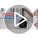 FORASTO Black Toilet Plunger with Holder - Heavy Duty Clog Remover