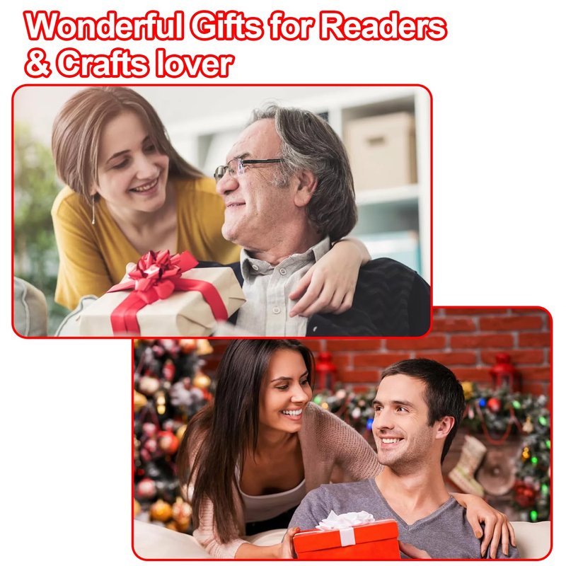 Finezeal 630nm Red Neck Reading Light - Zero Blue Light, Rechargeable Dimmable Portable LED Red Neck Book Lamp for Reading, Crafts, Knitting, Crochet at Night, Ideal Gift for Readers and Craft Lovers
