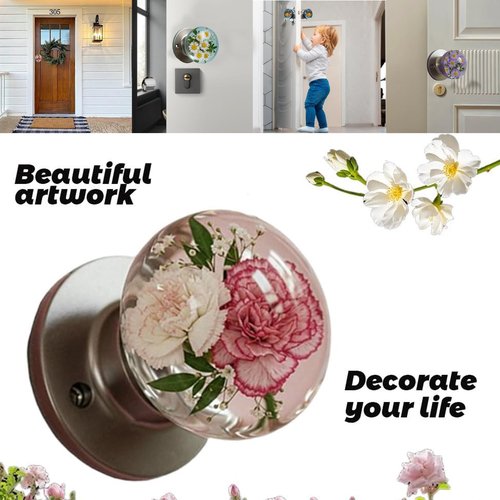 Unique Decorative Door Handle, Ribili/Solymall NatureNest Crystal Knob, Libiyi Naturenest Crystal Knob,NatureNest CrystalKnob, Artistic Unique Knobs for Modern/Classic Bedrooms (D)