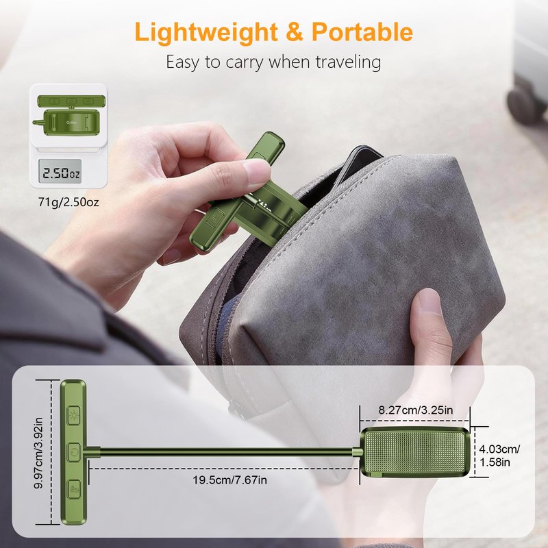 Gritin 19 LED Rechargeable Book Light for Reading in Bed with Memory Function- Eye Caring 3 Color Temperatures,Stepless Dimming Brightness,90 Hrs Runtime Clip on Light for Book Lovers-Dark Green