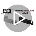 JQK 5 Inch Brushed Stainless Steel Door Hasp Latch Lock - Heavy Duty Security Clasp DL130-BN