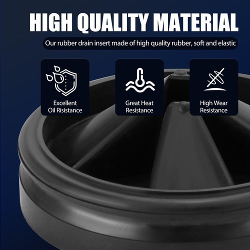 Garbage Disposal Splash Guards 3 3/8" Sink Baffle QCB-AM Replacement for InSinkErator Evolution Series, Upgraded Removable Quiet Collar Drain Plugs, Garbage Disposer Accessories, Black