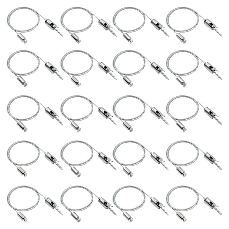 HAMRVL 20-Pack Hexagon Garage Lights Lighting Suspension Cables Kit - 3.28ft/1M Hexagon LED Lights Adjustable Steel Hanging Chain, Light Suspension Kit for Hexagon Lights Aquarium Lights, Load 6.6 lb
