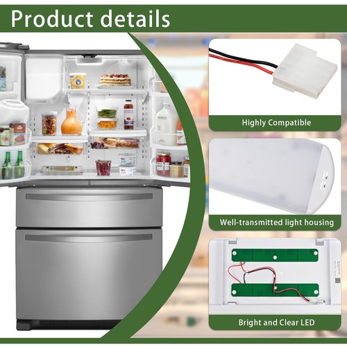 W11527432 Light Replacement for Whirlpool Maytag Amana Fridge Refrigerator W11101384 W11333374 W11387579 W11042554