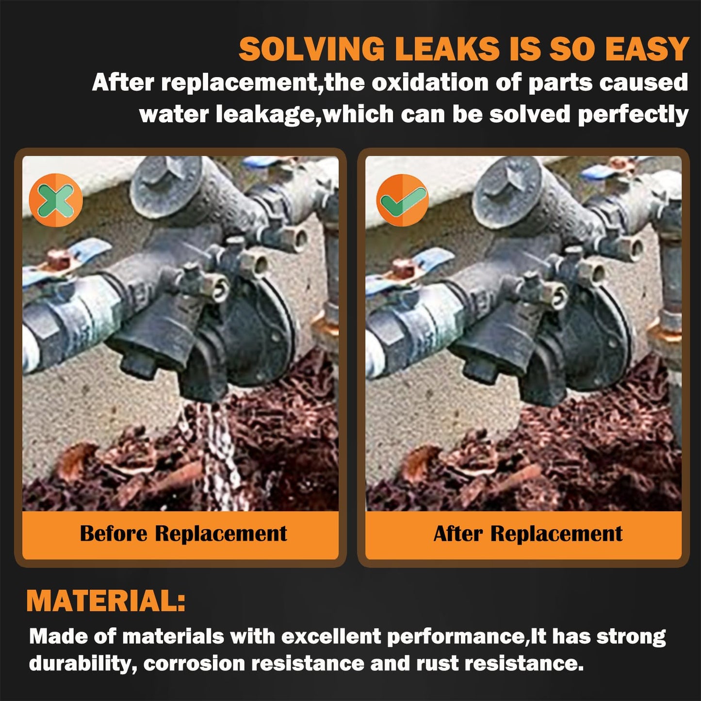Replace for Wilkins 3/4"-1" Model 975XL/XL2 Rubber Repair Kit Backflow Preventer Repair Kit