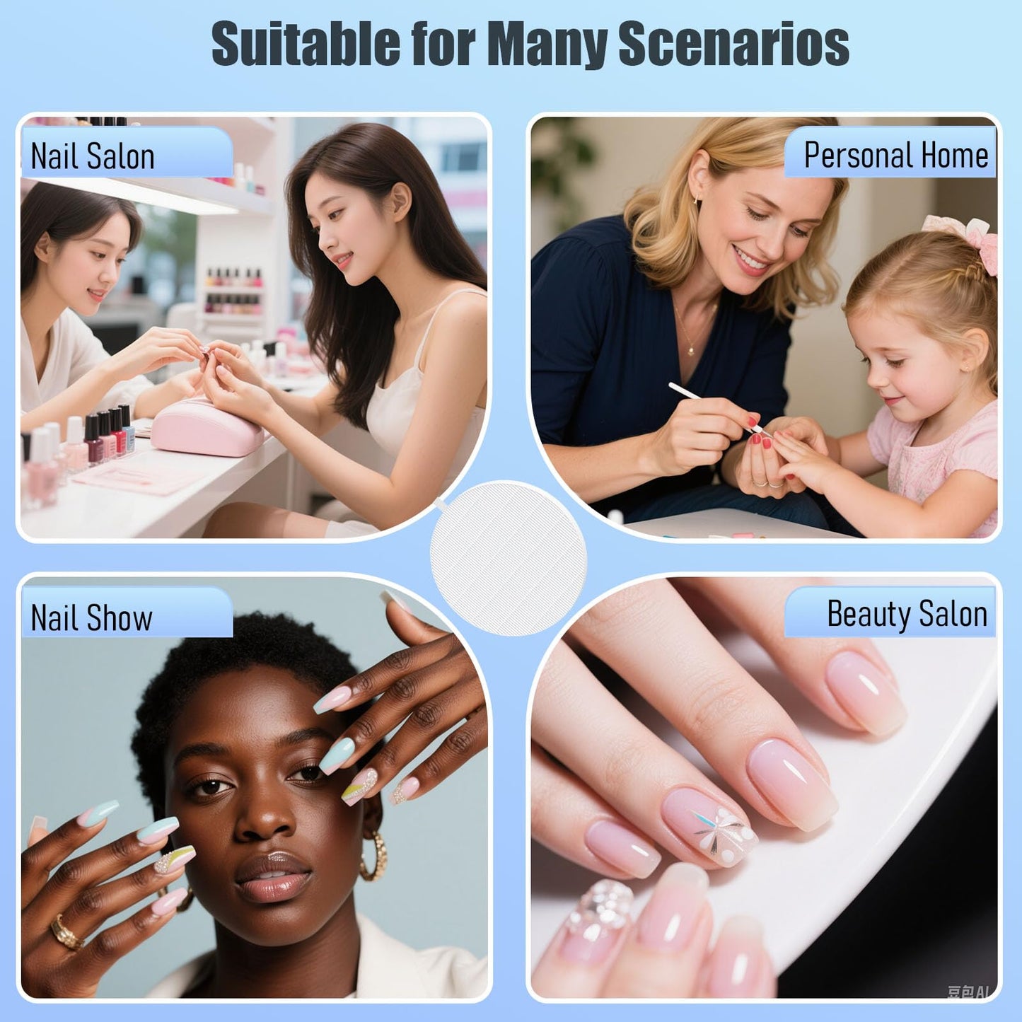 3 Pack Nail Dust Collector Replacement Filters Compatible with MelodySusie Nail Dust Collectors SPro/ XC320J, Reusable and Easy to Clean, Filters 99% of Nail Dust and Fly Ash, (White)