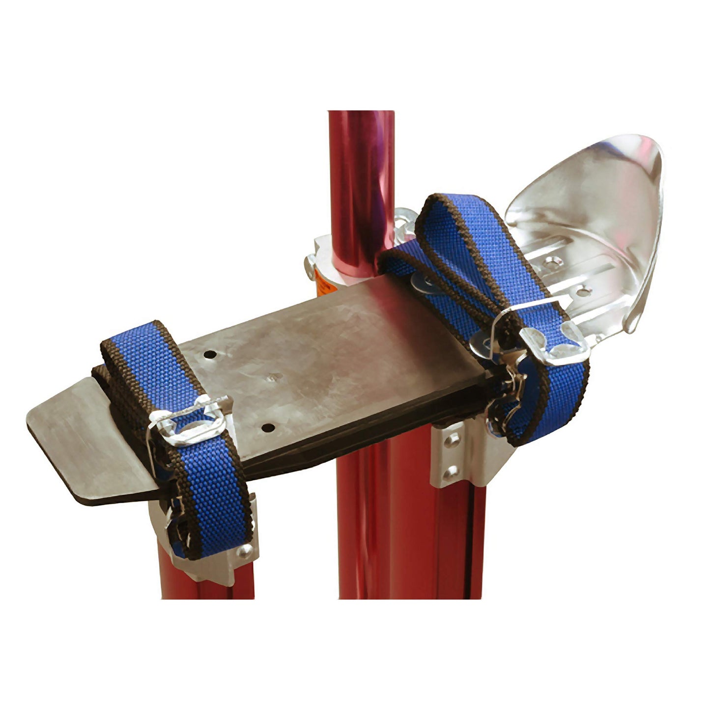 Drywall Stilts - 18-30-inch Aluminum Spring Loaded Stilts with A Locking Heel Strap for Construction, Painting, and Finishing by Pentagon Tools (Red)