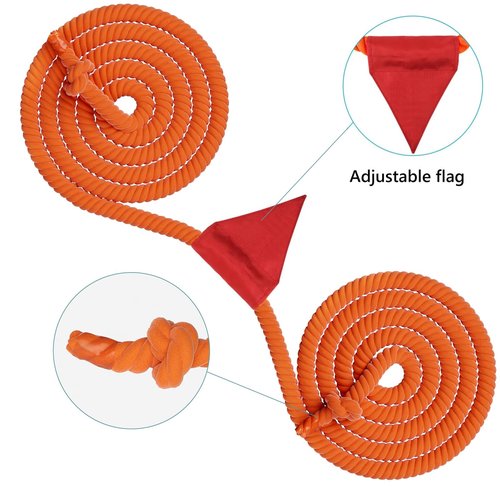 X XBEN Tug of War Rope with Flag for Kids 20FT, Teens and Adults, Soft Cotton Rope Games for Team Building Activities, Family Reunion, Birthday Party