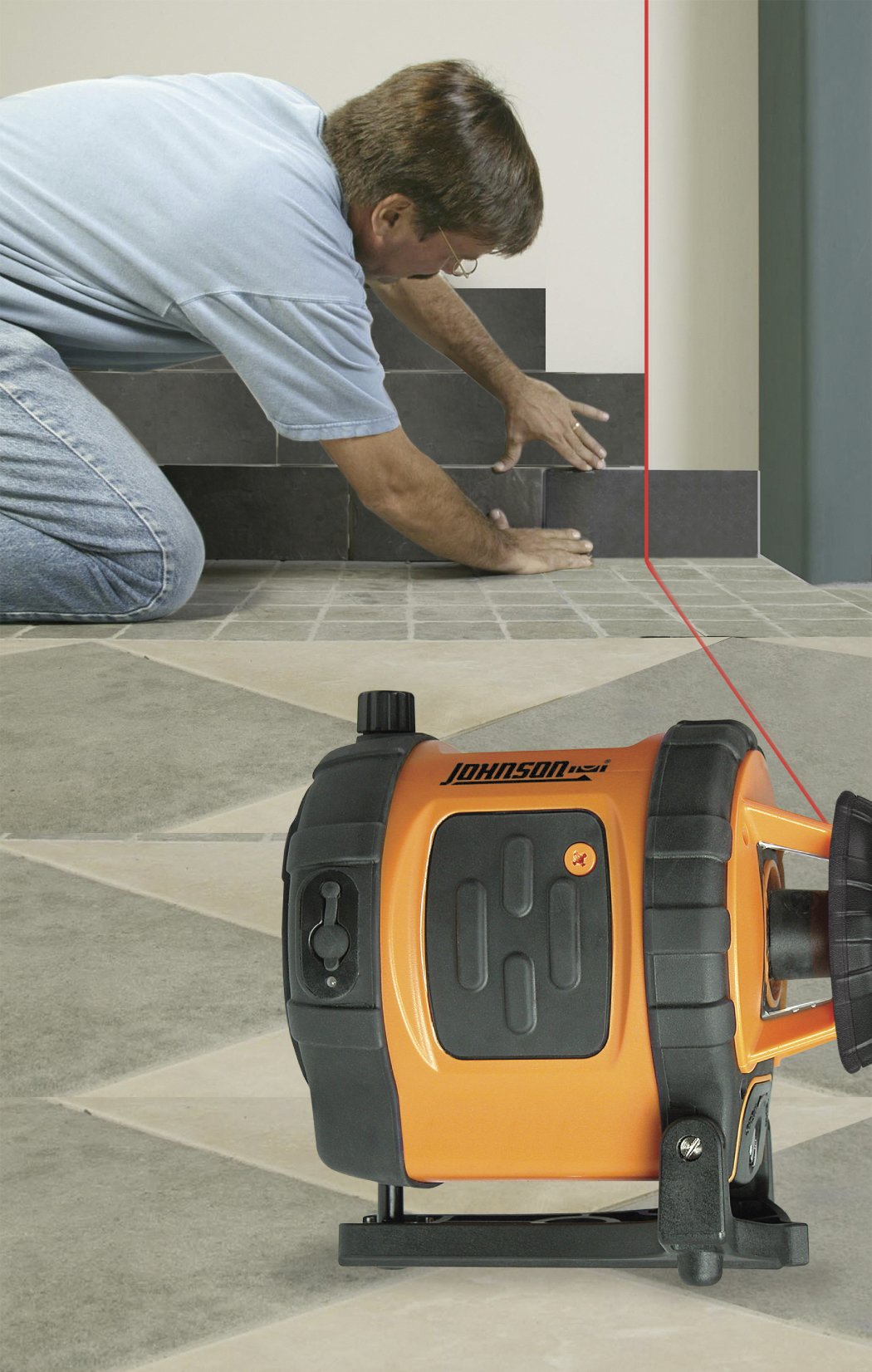 Johnson Level & Tool 40-6515 Self-Leveling Rotary Laser, Red, 1 Laser Level