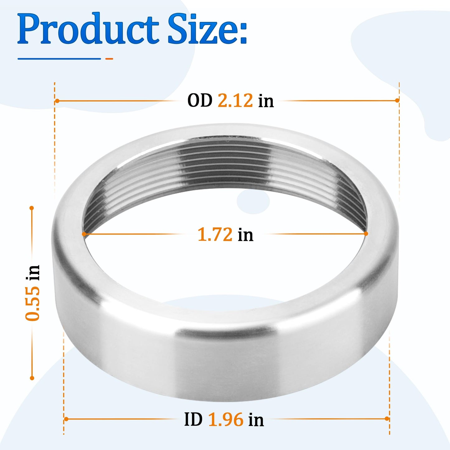 Shower Cartridge Bonnet Nut RP22734 Compatible with Dleta Single Handle Tub/Shower Faucets, Faucet Bonnet Nut for R10000-UN, 1300,1400 and 1700 Series Tub/Shower Faucets - Shower Parts for Dleta